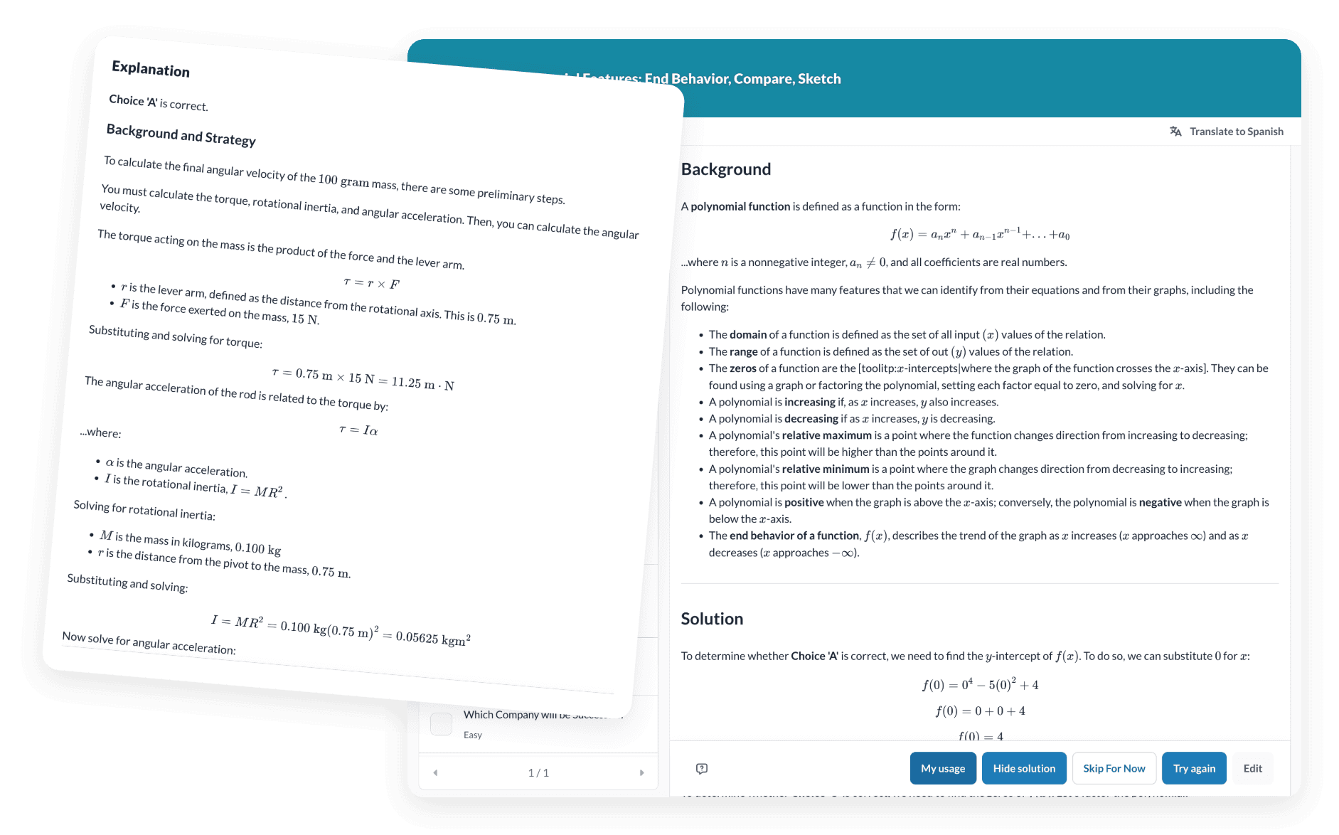 The best explanations