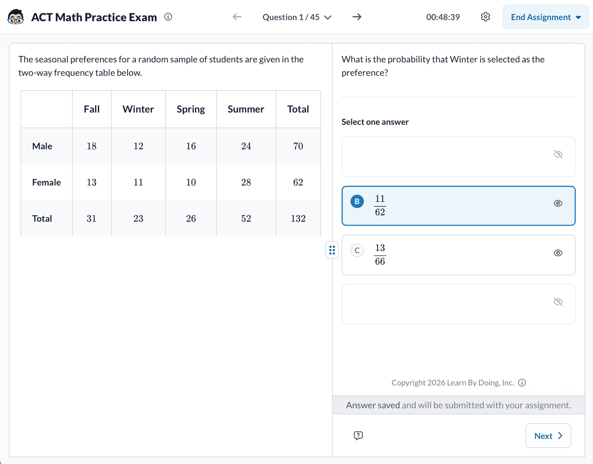 Test-taking practice